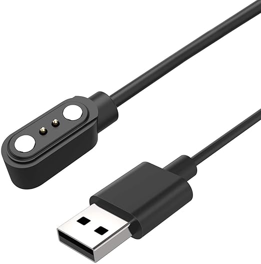 VeryFit Smart Watch Charger USB Magnetic 2 Pin Smartwatch Replacement Charging Cable Cord (2 Pack)