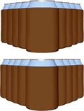 PartyPrints 200 Pack Brown Blank Can Cooler Sleeves, Customizable Bulk Insulated Foam for Beer, Collapsible Plain Drink Holder, Cold Soda Insulator, 12oz Regular, 16oz Tall Cans