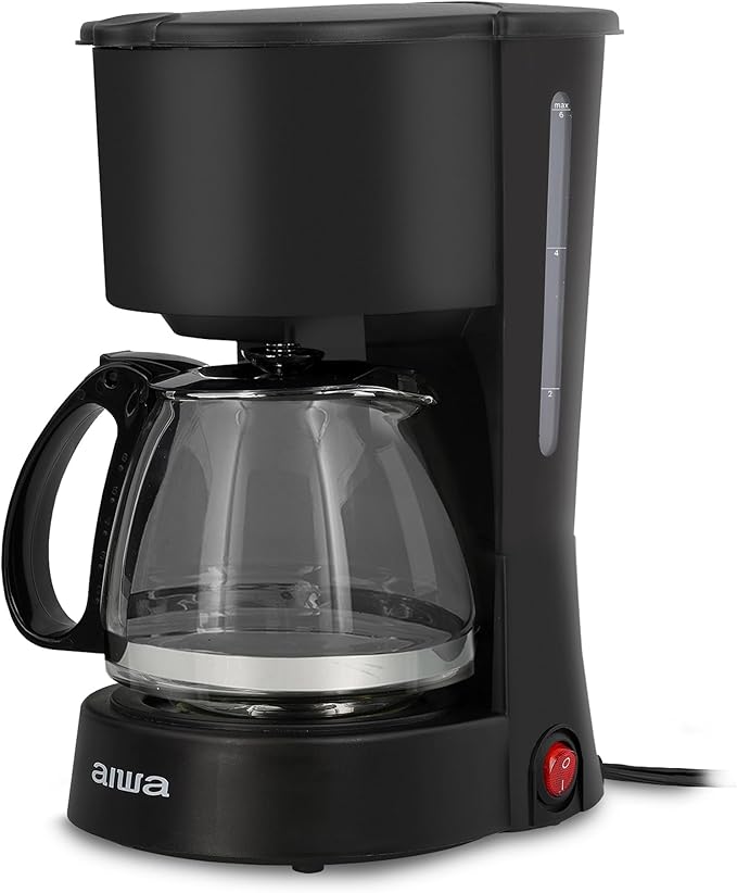 Aiwa 22 fl. oz. Compact Coffee Maker with Reusable Filter and Indicator Light