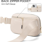 Gitus Belt Bag Fanny Pack Crossbody Bags with Initial Letter Patch Cute Stuff Birthday Gifts for Teenager Girls Trendy Preppy Stuff for Teen Girls(Beige-R)