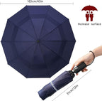 Umbrella Reverse Folding Umbrella Windproof Travel Umbrellas for Rain - Easy Auto Open Close, Durable & Compact Umbrella, Strong Fiberglass Frame, Waterproof Canopy - Backpack, Purse, Portable Umbrella for Travel