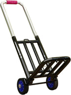 Portable Folding Hand Truck Retractable Trolley Cart for Shopping Luggage & Camping Heavy Duty Household Trailer Compact Design for Easy Transport (Medium)