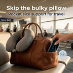 SeatSleeper Travel Pillow Alternative Stops Bobbing | Airplane Head Straps and Car Support Band | Great on Travel Upright | Super Comfy Neck Support | Small & Compact