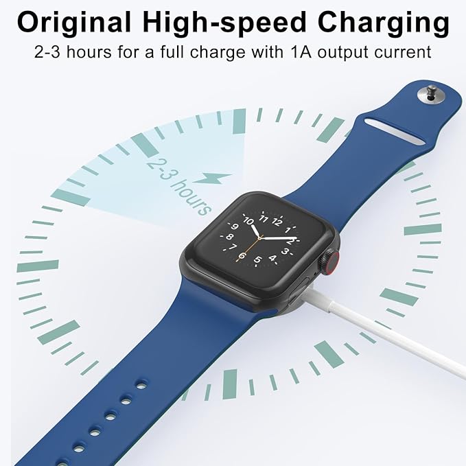 2Pack 5ft/1.5m for for Apple Watch Charger USB Magnetic Wireless Fast iWatch Charger Portable Compatible with iWatch Ultra/Series 9/8/7/6/SE/SE2/5/4/3/2/1