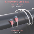 67.5W Pink Car Charger USB C Super Fast Charging, 45W USBC&QC3.0 Port Plug for iPhone 17 Pro Max/Air/16/15/iPad, Samsung S26 Android Cell Phone, Dual 12V Cigarette Lighter Adapter+3.3 ft Type C Cable