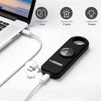Rechargeable Personal Safety Alarm, 130dB Emergency Siren with LED Flashlight, Portable Keychain for Women, Kids, Elderly, Night Running & Travel (Charcoal Black)
