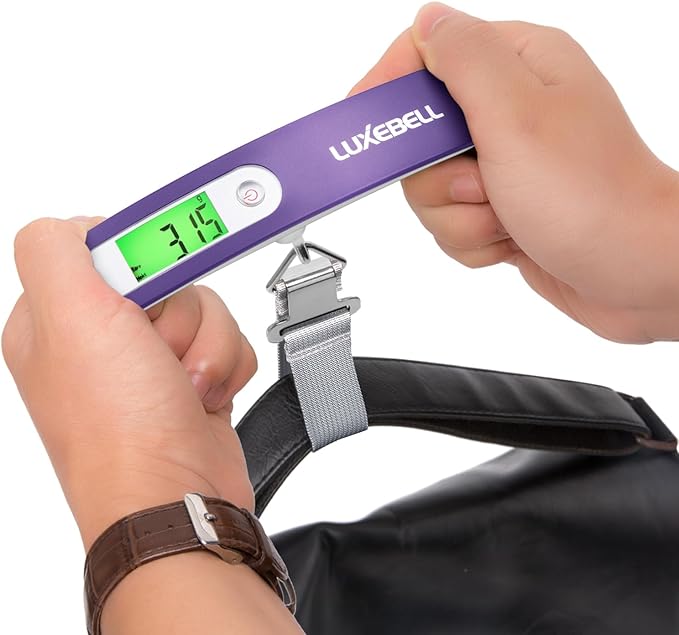 Digital Luggage Scale Vacation Travel Essentials Accessories Gifts for Traveler Portable Suitcase Handheld Weight Scale 110 lbs Hanging Baggage Travel Must Haves