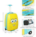 Bioworld Spongebob Squarepants Face 16.5" Youth 2-Wheel Luggage