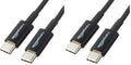 Amazon Basics USB-C to USB-C 2.0 Fast Charging Cable, 480Mbps Speed, USB-IF Certified, for Apple iPhone 16/15, iPad, Samsung Galaxy, Tablets, Laptops, 3 Foot, Black (Pack of 2)