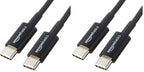 Amazon Basics USB-C to USB-C 2.0 Fast Charging Cable, 480Mbps Speed, USB-IF Certified, for Apple iPhone 16/15, iPad, Samsung Galaxy, Tablets, Laptops, 3 Foot, Black (Pack of 2)