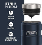 THERMOS Stainless King Vacuum-Insulated Stainless Steel Tumbler - 16oz, Midnight Blue - Insulated Coffee Tumbler for Hot & Cold Drinks - Leak-Proof & Sweat-Proof for Commuting & Traveling