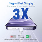 USB C to Lightning Cable [Apple MFi Certified] 2Pack 10FT iPhone Fast Charger Cable Power Delivery Type C Charging Cord Compatible with iPhone 14 13 12 11 Pro Max X XS XR 8 7 6s Plus SE，White