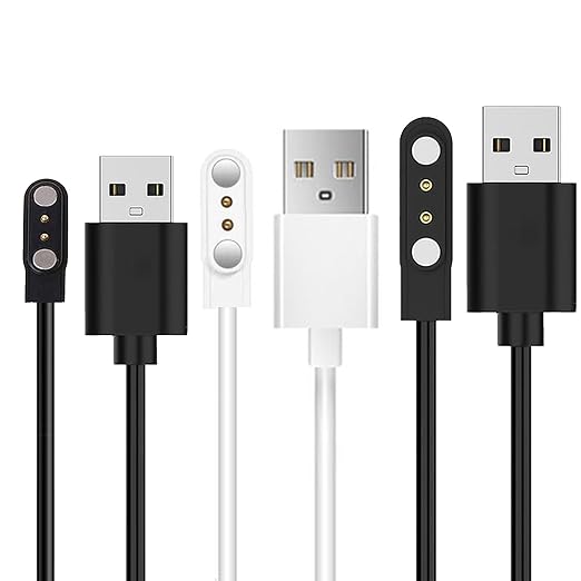Smart Watch Charger, 3-Pack [2.5mm+2.8mm+4mm] for Veryfit, Da Fit, Gloryfit Magnetic Charging Cable, for 3 Types of smartwatches