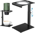 Portable Coffee Maker Stand,Adjustable-height Pour Over Dripper Stand with Base,Espresso Machine Holder for Home,Desk,Travel,Camping( Square/Black)