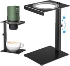 Portable Coffee Maker Stand,Adjustable-height Pour Over Dripper Stand with Base,Espresso Machine Holder for Home,Desk,Travel,Camping( Square/Black)