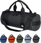 14L Compact Duffel Bag, Heavy-Duty Gear Bag, 1050D Tuff Cloth, Diamond Ripstop, Reinforced Stitching - Black (08" x 18")