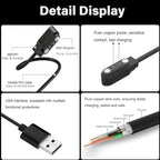 Gloryfit Smart Watch Charger, 4mm Magnetic USB Charging Cable for Gloryfit Smart Watches with ROHS/CE Certification (Pin spacing 4mm)
