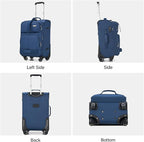 Hanke 20 Inch Softside Expandable Carry On Luggage with Spinner Wheels, Rolling Suitcase Travel Luggage with TSA Approved Luggage,Blue