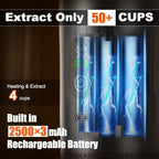 Portable 3-in-1 Espresso Coffee Maker – Self-Heating, Rechargeable USB-C & Smart LED Display, 20-Bar Extraction, Works with Ground Coffee & NS/DG Capsules, Camping (Grey)
