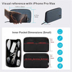simtoper Electronic Organizer Travel Case – Waterproof Cable Bag for Cord, Charger, Hard Disk, Power Bank – Small Tech Storage for Travel, Backpack, Business Trip, Airplane (Dark Gray)