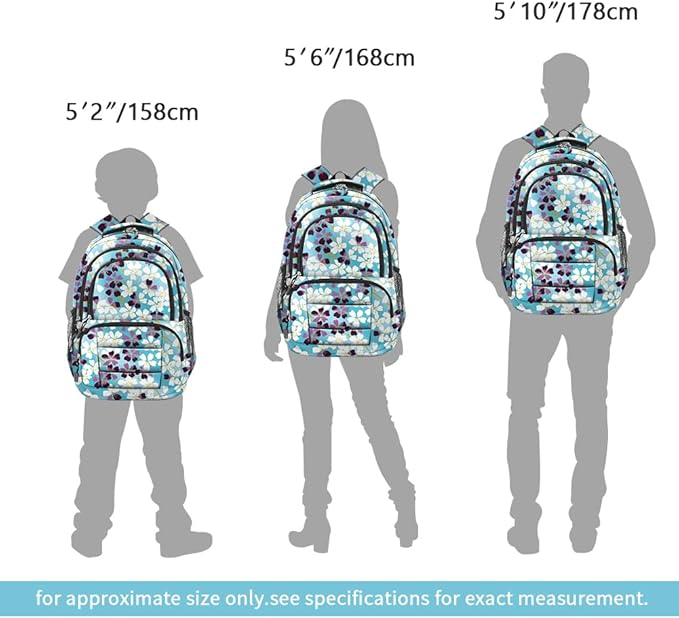 rickyh style School Backpack Travel Bag for Men & Women Lightweight College Back Pack with Laptop Compartmen