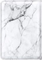 Passport Holder Cover,Traveling Passport Case Marble Passport Wallet for Women,White Marble