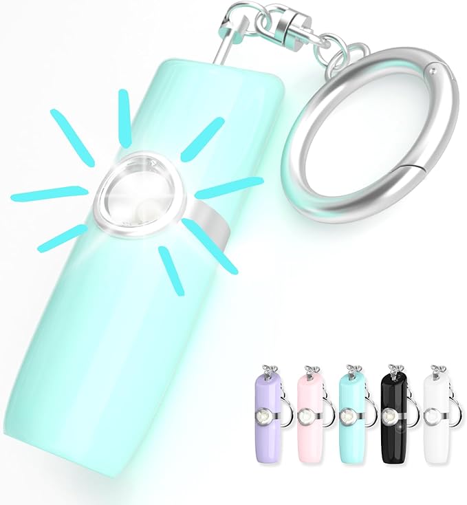 Securityman Personal Alarms for Women | Safety Alarm Keychain (Loud 130dB Siren and SOS Strobe Light) Everyday Self Defense Security Alarm Protection Device (Teal)