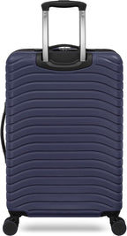 Everest Expandable Hardsided Spinner (Navy, 24-Inch Checked Medium)
