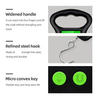 Portable Hand Held Digital Luggage Scale, 50kg/10g Hanging Scale with Hook and Measuring Tape – for Travel, Fish, and Parcels(Big Hook)