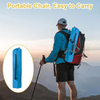 Camping Chair 2 Pack Portable Folding Chair, Supports 300lbs, Lightweight Stable Outdoor Chair for Camping Hiking Fishing Beach Travel Picnic, Compact Collapsible Camping Seat, Bright Blue