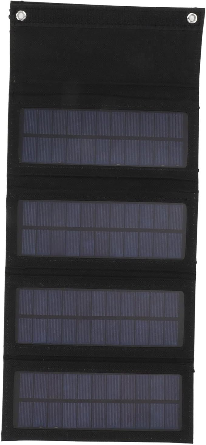 40W 4 Fold Solar Panel Charging Bag Folding Bag Foldable Monocrystalline Solar Panel for Outdoor Cam Hiking Charging Black for Home Use (Black)