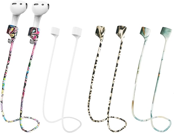 Magnetic Anti-Lost Straps for AirPods,Colorful Soft Silicone Sports Lanyard, Neck Rope Cord
