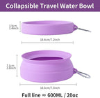 SLSON Spill Proof Dog Water Bowl for Cars,Collapsible No Splash Dog Travel Bowls Integrated Molding Portable Pet Bowl for Road Trip Truck,RV,SUV,Boat Accessories (Purple)