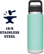 YETI Rambler 26 oz Bottle, Vacuum Insulated, Stainless Steel with Chug Cap, Seafoam