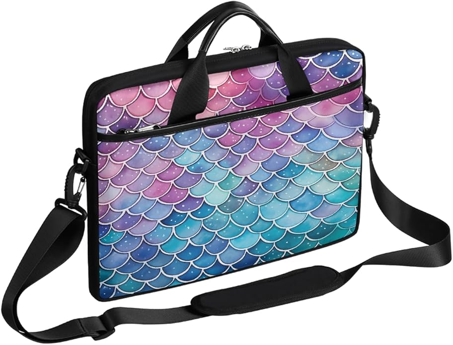 Laptop Shoulder Bag for Women Men, Waterproof Computer Case Messenger Bag Briefcase for Business Office Travel