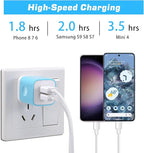 X-EDITION USB Wall Charger, 4-Pack 2.1A Dual Port USB Cube Power Adapter Charger Plug Charging Block Box Brick Cube Compatible with Phone 13 12 11 XS XR X 8 7 6 Plus 5S SE, Pad, Samsung, LG, Android