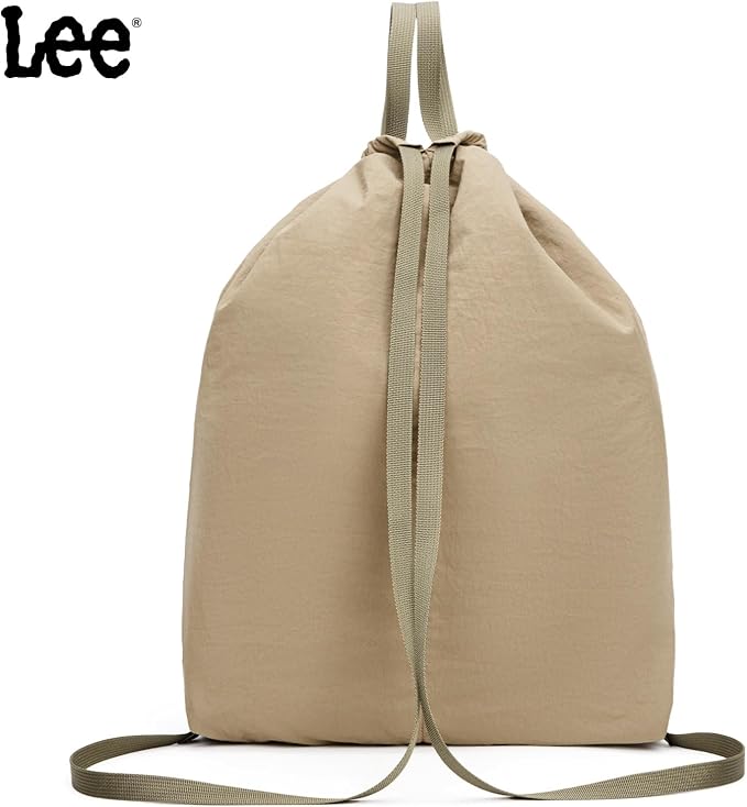 Lee Drawstring Backpack Bag Lightweight Small Gym Swim Beach Bag Water Resistant Sports Sackpack for Men Women, LEE48-002KH