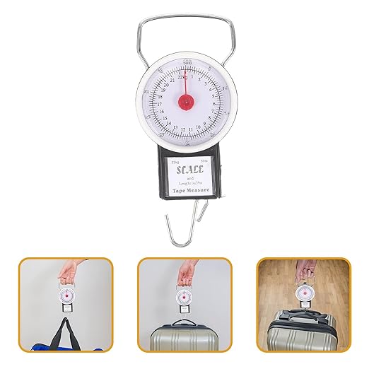 Outanaya Portable Luggage Weight Scale with Hook, Handheld Digital Hanging Kilogram Capacity for Travel Suitcase and Bag Weighing