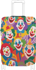 Colorful Cartoon Cute Clown Elastic Large Luggage Cover Washable Elastic Suitcase Covers Luggage Protector Fit 18-32 Inch Luggage, Colorful Cartoon Cute Clown, M 22-24 in, casual