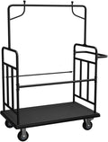 Luggage Cart with Wheels,1100LBS Heavy-Duty Luggage Trolley & Hand Truck,360° Silent Wheels with Anti-Collision Strip,Platform Dolly for Hotel Bellman,Airport and Resort Use