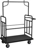 Luggage Cart with Wheels,1100LBS Heavy-Duty Luggage Trolley & Hand Truck,360° Silent Wheels with Anti-Collision Strip,Platform Dolly for Hotel Bellman,Airport and Resort Use