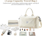 HYC00 Travel Duffel Bag,Carry-on Overnight Weekender Bags for Women,Sports Tote Gym Bag with Wet Pocket