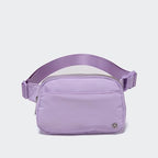 Pander Everywhere Belt Bag for Women, 5 Zipper Pockets Nylon Crossbody Fanny Pack Purse (Lilac Purple).
