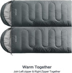 3-4 Season Sleeping Bag for Adults & Kids, Lightweight Warm Cold Weather Camping Bag with Waterproof Compression Sack – Portable for Hiking, Backpacking, Traveling & Outdoor Adventures