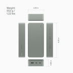 Clemm Portable Charger Quick Charging Power Bank (Gray, 30000, Milliamp Hours)