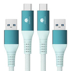 CONMDEX USB C Cable 10Gbps [3ft, 2-Pack] USB 3.1 Gen 2 Android Auto CarPlay Data Transfer Type C Cord, 3A Fast Charging USB to USB C Cable for iPhone 17 16 Plus Pro Max Samsung Galaxy S25, Green