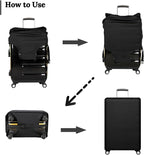 Luggage Cover, THome Protective Washable Suitcase Cover - Travel Elastic Spandex Suitcase Protector Fits 30 to 32 Inch Black