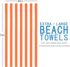 2 Packs Extra Large Beach Towel Bath Towel 72 * 40 Set Oversized Soft Microfiber Terry Blanket NOT Cotton Mexico Costa Bahamas Punta Absorbent Cana Trip Must Have Water Park Vacation Essentials