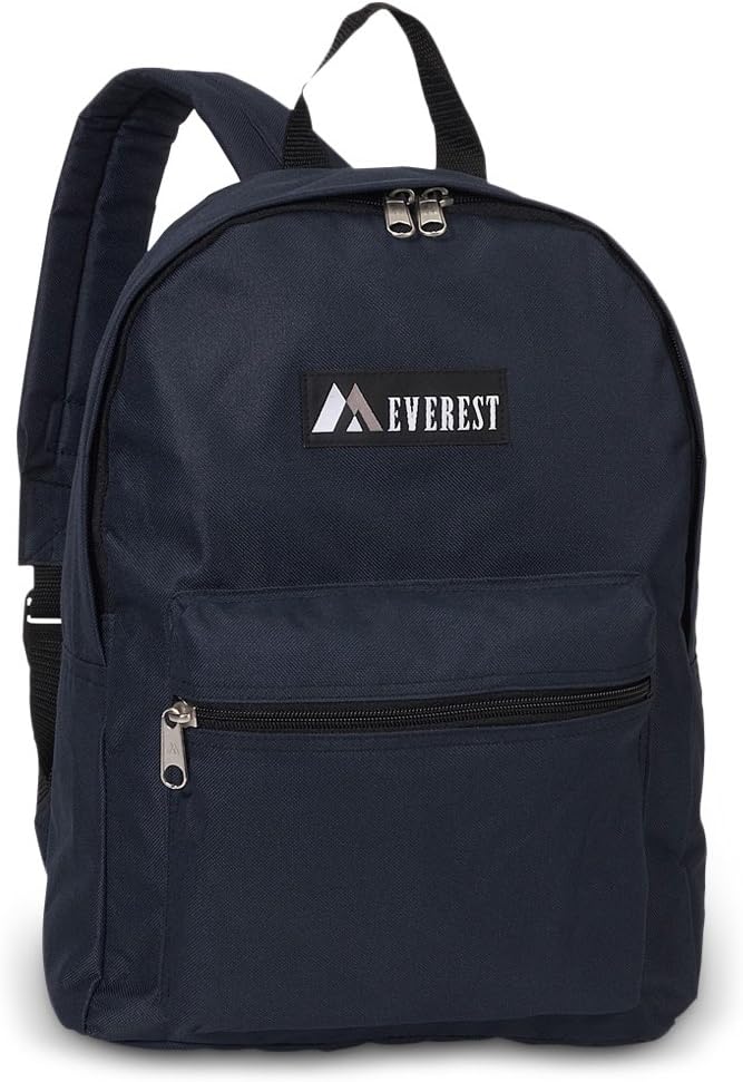 Everest Luggage Basic Backpack, Navy, Medium