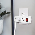 Maxxima 3 Outlet Grounded Wall Plug Adapter with On/Off Switch, Electrical Wall Tap Outlet Splitter, Multi-Plug Extender for Extra Outlet Space, Convenient for Travel - 4 Pack